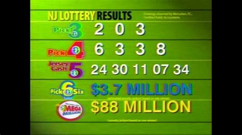 lottery results for nj